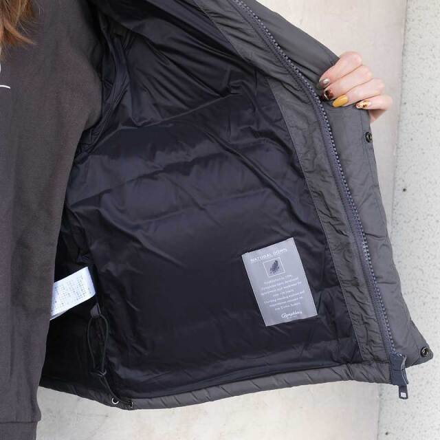 Gymphlex ネイビー ダウンジャケット 中古・古着通販】Gymphlex (ジムフレックス) ダウンジャケット