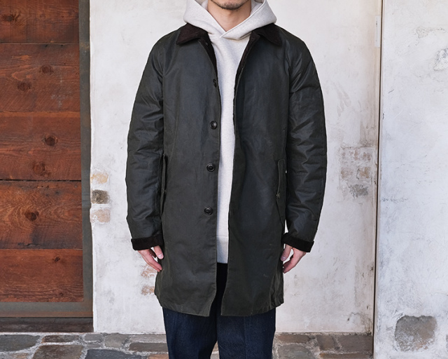 プロホースブラシプレゼント！】Barbour×BARACUTA Tyne Waxed Coat