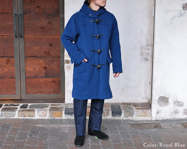 【希少！青】インバーティア ダッフルコート ブルー 英国製 ムーアブルック 希少！青】インバーティア ダッフルコート ブルー 英国製 ムーア