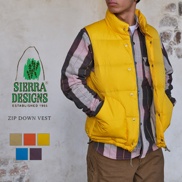 SIERRA DESIGNS シエラデザイン ZIP DOWN VEST ジップダウンベスト ナイロンタフタ メンズ 〔FL〕
