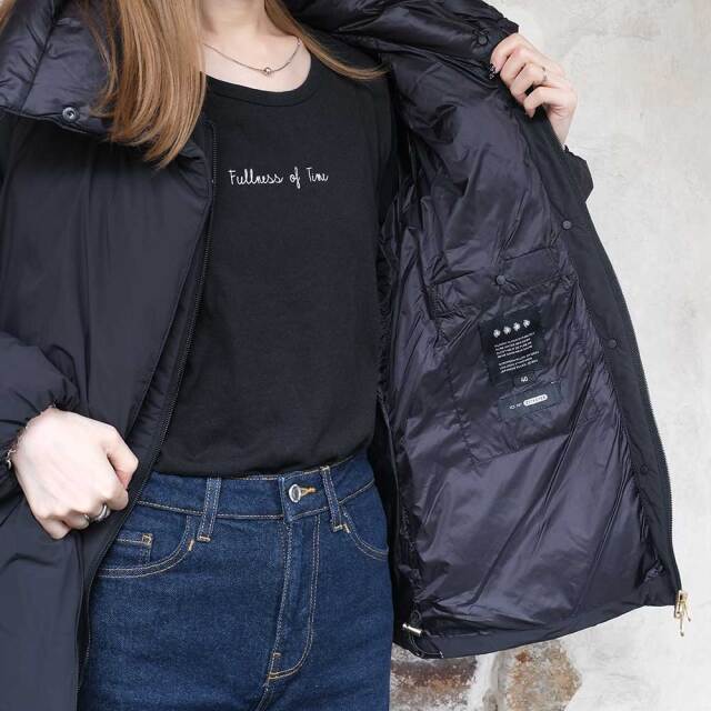 DUVETICA ドゥヴェティカ レディースダウン黒42 デュベティカ DUVETICA ダウンジャケット TADEWI タデウィ レディース