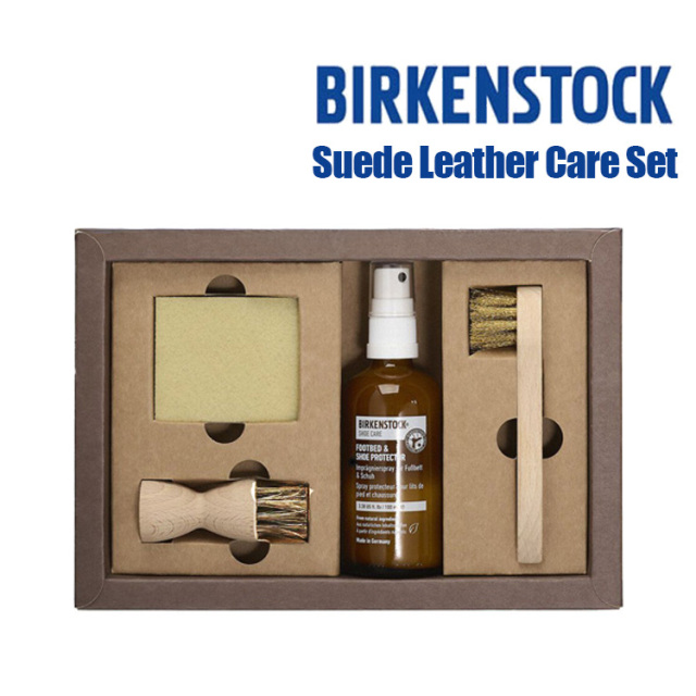 ビルケンシュトック BIRKENSTOCK 1028789 Suede Leather Care Set Suede Care Kit スエードレザー ケアセット スエード ケアキット お手入れセット フットベッド＆シュープロテクター スエードブラシ 塗布用アプリケーションブラシ フットベッド&シュードライクリーナー