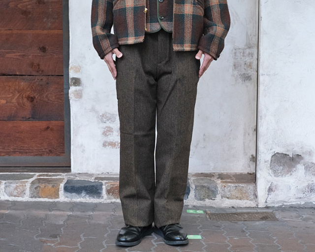 G&F Co. ジーアンドエフ OFFICER TROUSERS オフィサートラウザー Brown