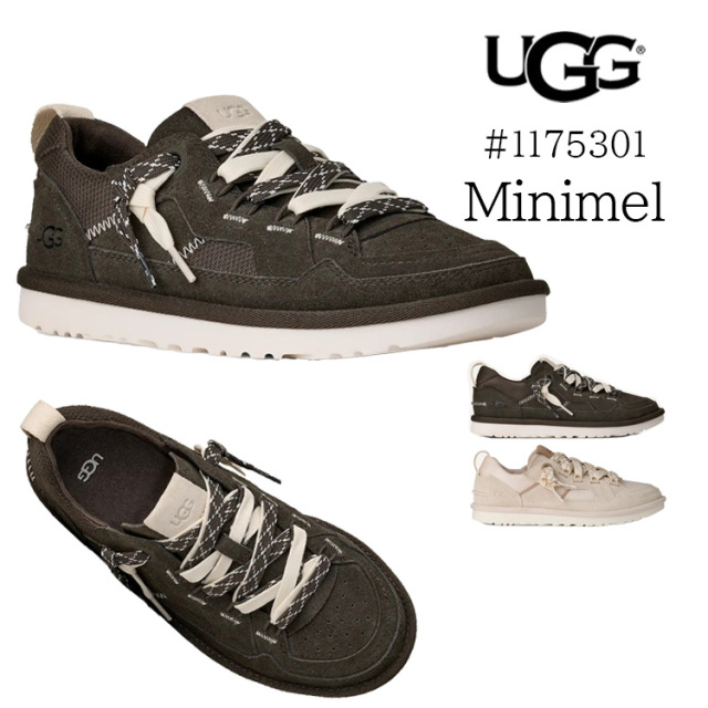 アグ UGG ミニメル Minimel 1175301 スニーカー レディース ブラック グレー ジャスミン(ベージュ系) 6 7 8 23cm 24cm 25cm