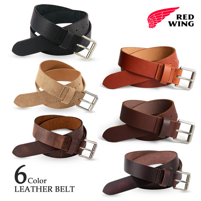 レッドウィング 純正 レザーベルト REDWING Leather Belt 38ｍｍ幅 メンズ レッドウイング 96503/96518/96520/96545/96550/97695 ブラック ホーソーン・ミュールスキナー カッパー・ラフアンドタフ オロレガシー アンバー ブラックチェリー・エクスカリバー
