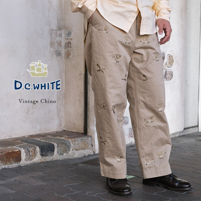 50s ビンテージ ホワイトチノパンツ ワークパンツ スラックス D.C.WHITE ディーシーホワイト Vintage Chino ヴィンテージチノ