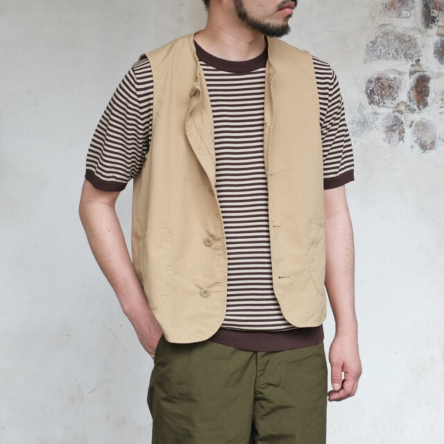 ARAN アラン VEST ベスト NYLON TUSSER ナイロンタッサー 中綿なし 春