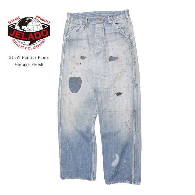 JELADO ジェラード JP21311 311W Painter Pants Vintage Finish ペインターパンツ ヴィンテージフィニッシュ 青タグ ラストリゾート コットン 日本製 メンズ  〔FL〕