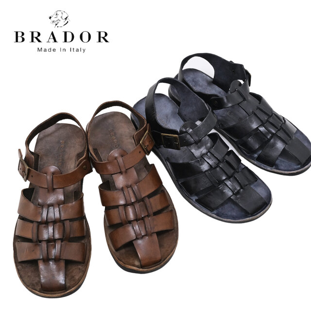 BRADOR MADE IN ITALY レザーサンダル BRADOR ブラドール LEATHER SANDALS レザーサンダル グルカサンダル