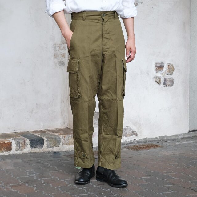 ARAN M-49 HBT カーゴパンツ フランス軍 M-47 ARAN アラン M-49 HBT Cargo Pants M49カーゴパンツ ヘリンボーン