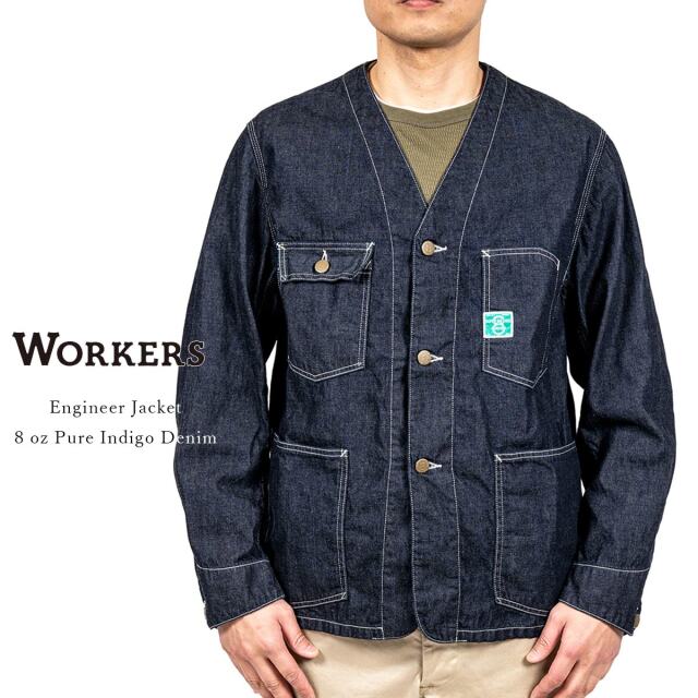Workers ワーカーズ Engineer Jacket エンジニアジャケット 8oz Pure Indigo Denim インディゴデニム コットン 日本製 メンズ 〔FL〕
