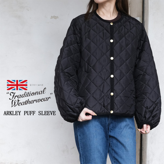 トラディショナル ウェザーウェア Traditional Weatherwear アウター レディース #L262APQCO0492AA ARKLEY PUFF SLEEVE パフスリーブ キルティング ジャケット ショート丈 ブラック 中国製