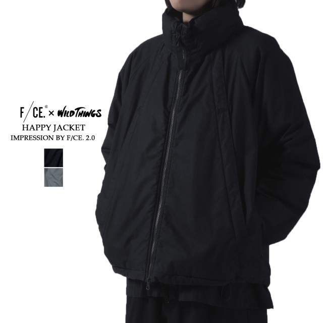 エフシーイー ワイルドシングス F/CE. WILD THINGS HAPPY JACKET IMPRESSION BY F/CE. ハッピージャケット FSP08262U0001 メンズ レディース 中綿ジャケット ブラック S M L XL