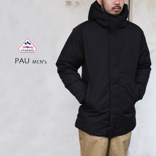 ピレネックス PYRENEX ダウン ジャケット PAU ポー メンズ フレンチダックダウン 800FP ダウンジャケット オンオフ兼用 ブラック S M L XL