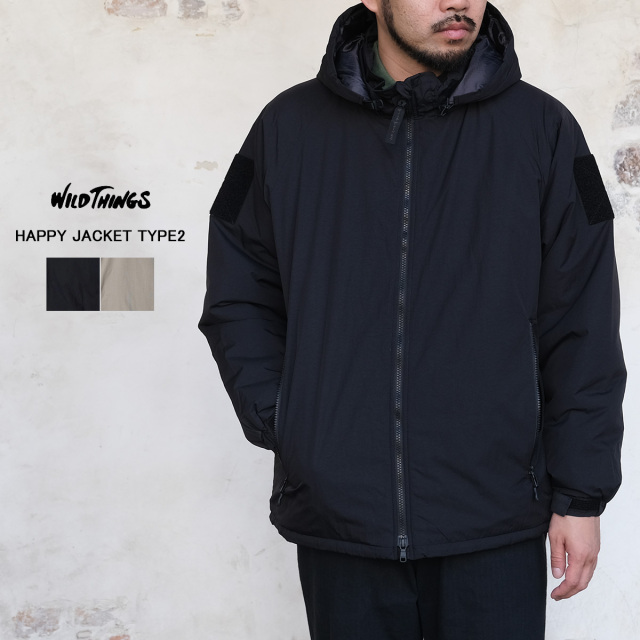 ワイルドシングス WILD THINGS ハッピージャケット タイプ2 HAPPY JACKET TYPE2 メンズ WT26111SK 中綿ジャケット アウター オーバーサイズ Black Clay S M L