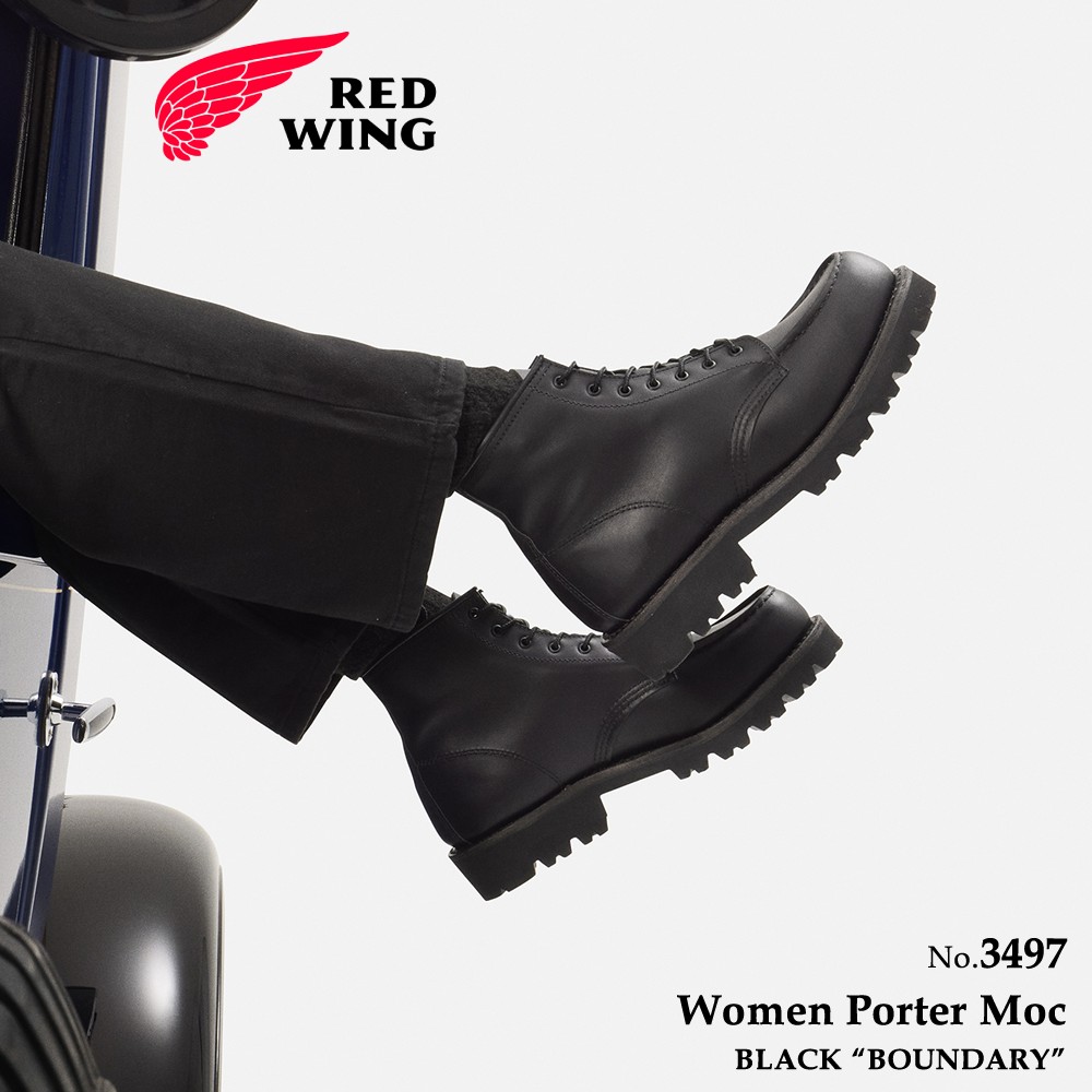 レッドウィング REDWING 3497 レディース ブーツ ポーター モック ブラック「バウンダリー」