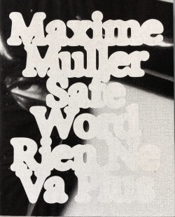 マキシム・ミュレール 写真集: MAXIME MULLER: SAFE WORD: Rien ne va plus