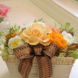 プリザーブドフラワー　ギフト　感動のアレンジオレンジ