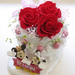 プリザーブドフラワー　ギフト　ミッキー＆ミニーバースデー