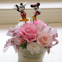 プリザーブドフラワー　ギフト　スィートラブ・ミッキー＆ミニー