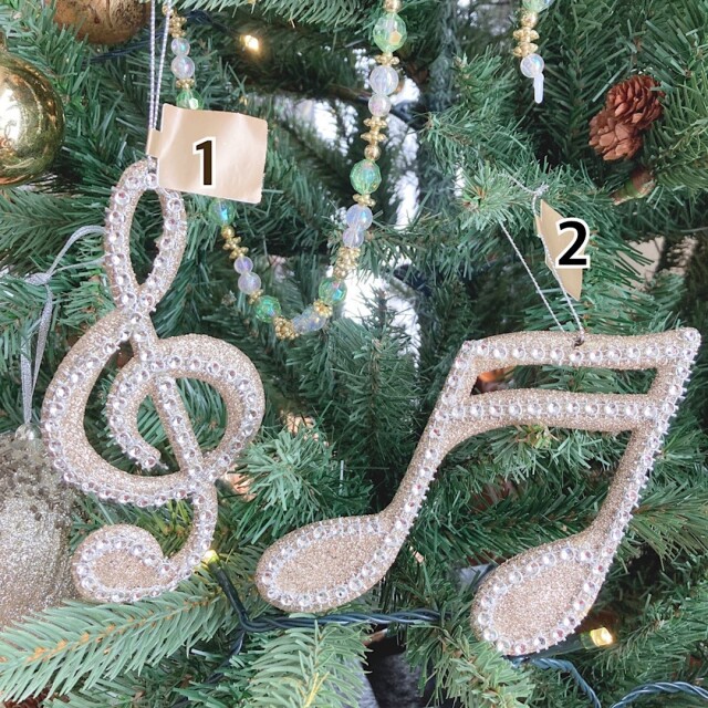 キラキラ音符オーナメント　　音楽好きな方に