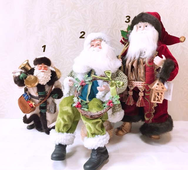 ＳＡＬＥ！　ハンサムサンタ　フィギュア　白・グリーン・赤　ラスト１　クリスマス雑貨