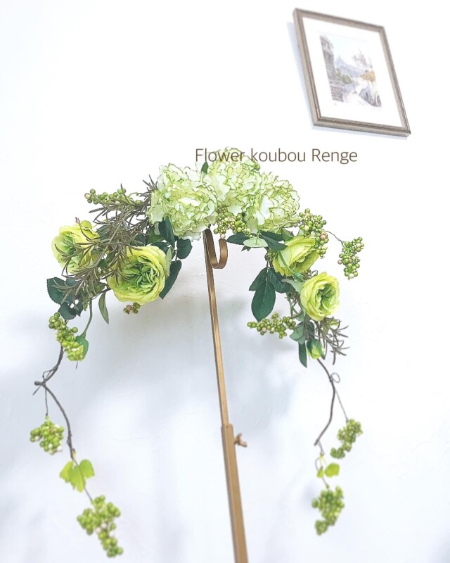 グリーンスワッグ　Lサイズ　涼やかに　お家で森林浴　