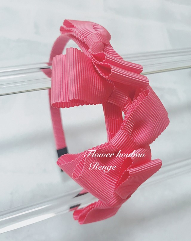 【宅急便コンパクト可】La joie ラジュア　カチューシャ　パステルグログランリボン　ボリュームリボン　　選べるカラー　贈り物にも