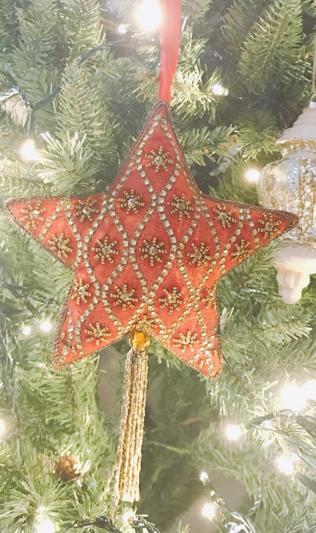 ベルベットハンギングスター　レッド　ドアオーナメント赤　星形