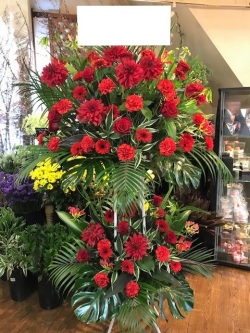 スタンド花二段　赤系【20S-RED】