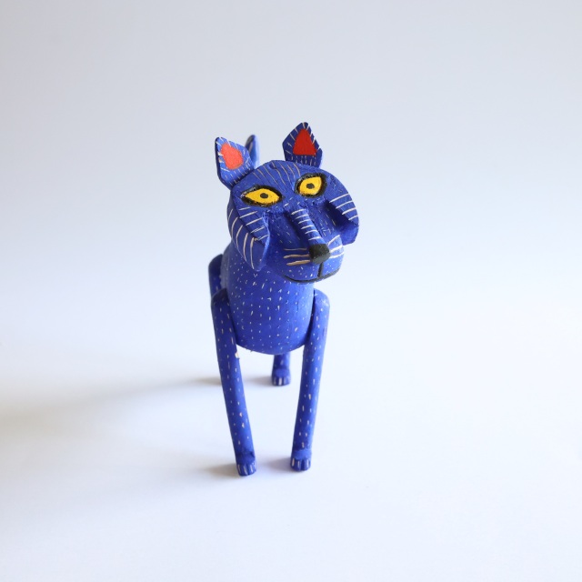 キリーノ・サンティアゴ 木彫り マウンテンキャット オアハカン