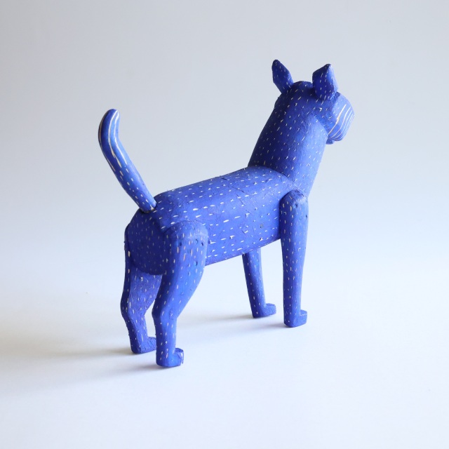 キリーノ・サンティアゴ 木彫り マウンテンキャット オアハカンウッド