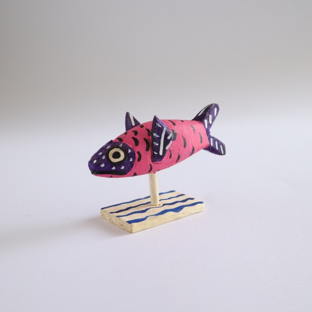 マルティン サンティアゴ 木彫り 魚 サカナ オアハカンウッド