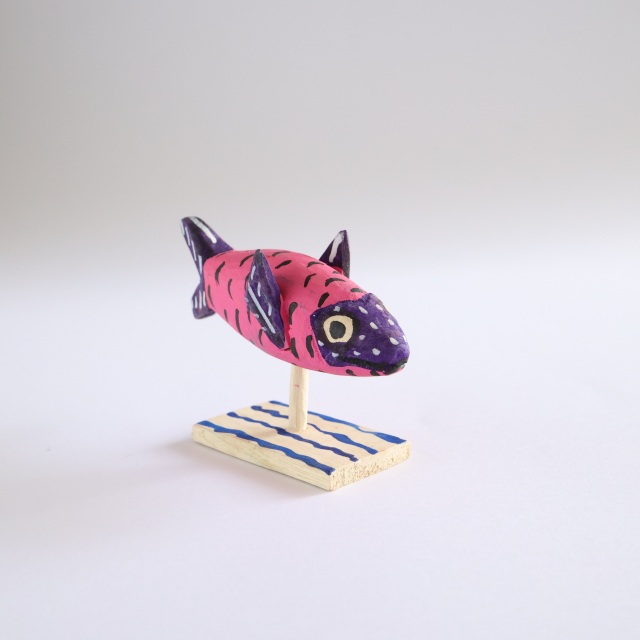 マルティン サンティアゴ 木彫り 魚 サカナ オアハカンウッド