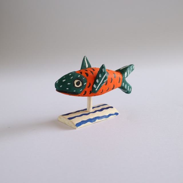 マルティン サンティアゴ 木彫り 魚 サカナ オアハカンウッド