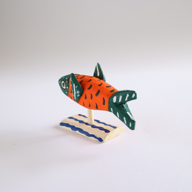 マルティン サンティアゴ 木彫り 魚 サカナ オアハカンウッド