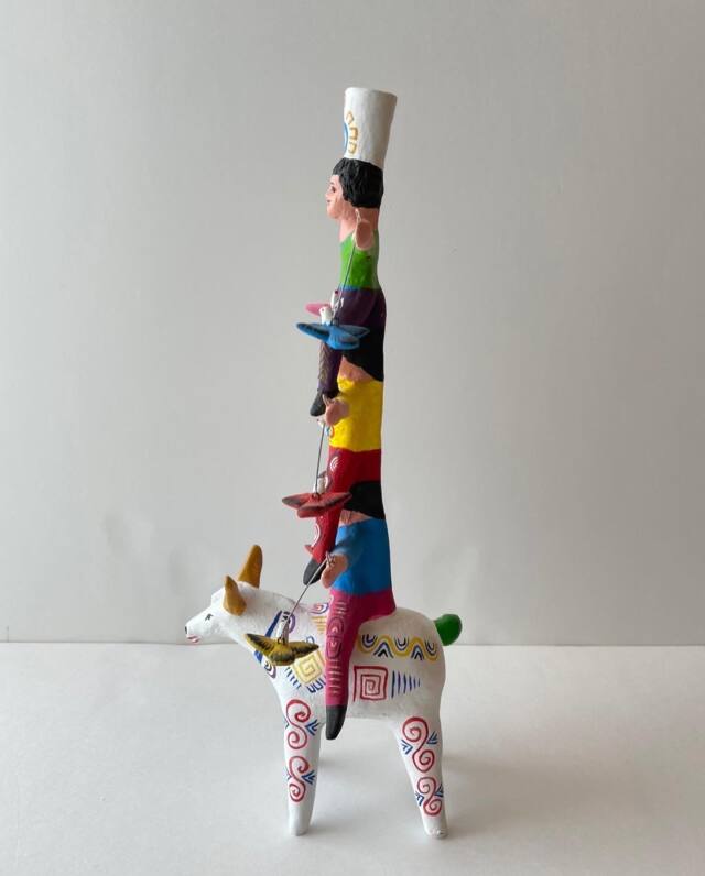 メキシコ 陶器製 キャンドルホルダー 燭台 メキシコ民芸品