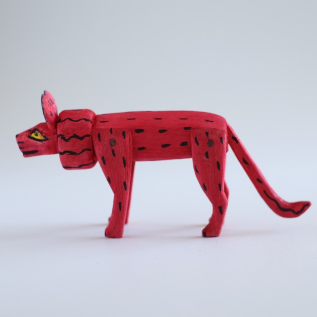 アンヘル・サンティアゴ 木彫り ライオン オアハカンウッド