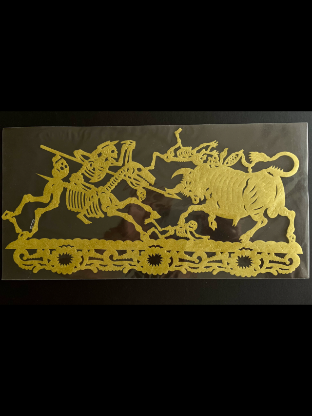 パペルピカード,ガイコツ,切り絵,メキシコ雑貨,メキシコの民芸