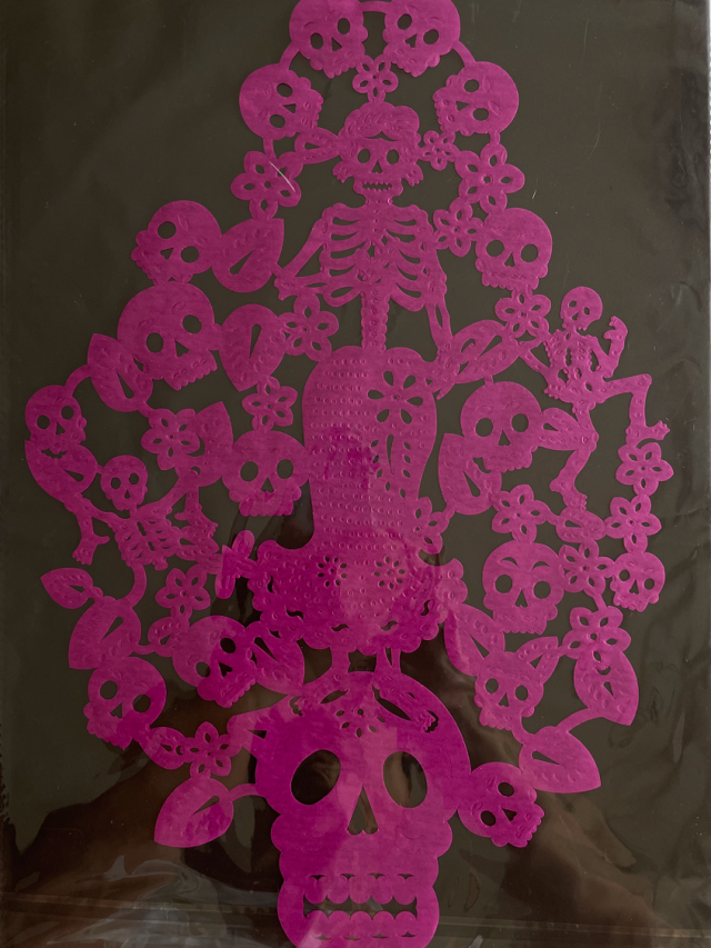 パペルピカード,ガイコツ,生命の木,切り絵,メキシコ雑貨,メキシコの民芸