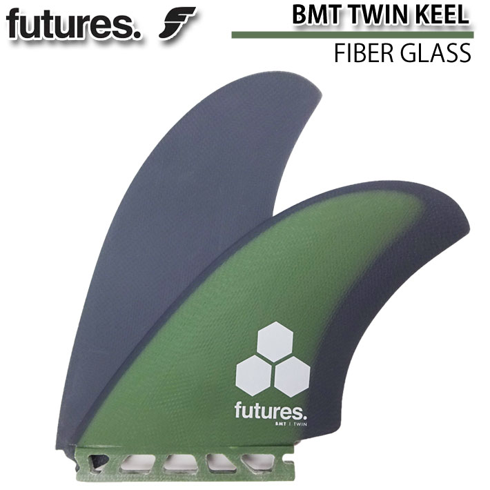 future フィン ツインフィン フューチャー フィン BMT TWIN KEEL FIN [GRN／GRY] 2枚セット チャンネルアイランド Britt Merrick ブリットメリック TwinPin ツインピン