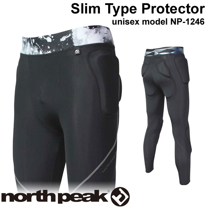 north peak ノースピーク Slim Type Protector [NP-1246] スリム ヒップ プロテクター ユニセックス 下半身 臀部 膝当て ヒップガード お尻パッド ケツパッド スノーボード スノボー