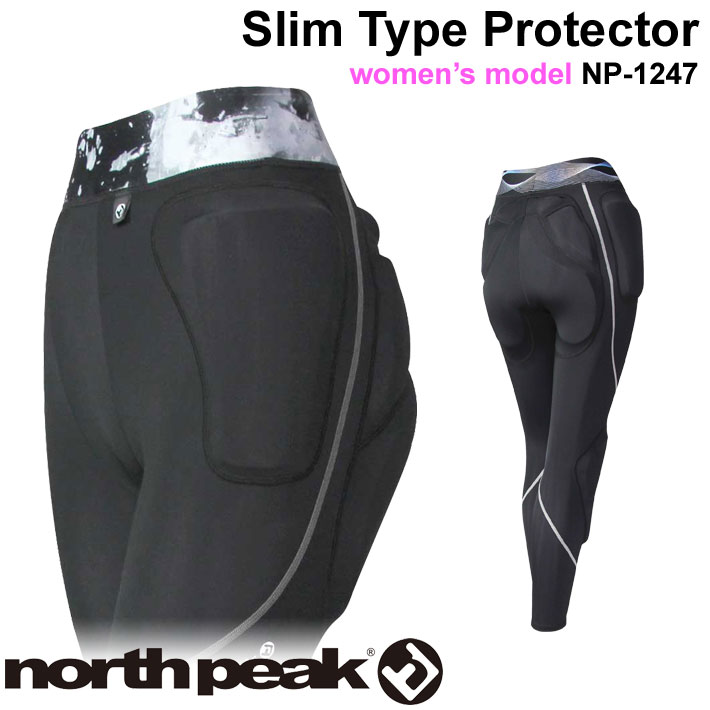 north peak ノースピーク Slim Type Protector [NP-1247] スリム ヒップ プロテクター レディース 下半身 臀部 膝当て ヒップガード お尻パッド ケツパッド スノーボード スノボー