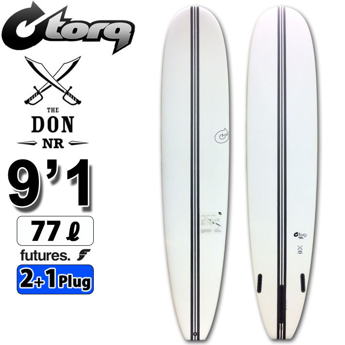 torq surfboard トルク サーフボード TEC DON NR 9'1 [White] ドン ノーズライダー ロングボード 1+2 BOX future 3Plug [営業所留め送料無料]