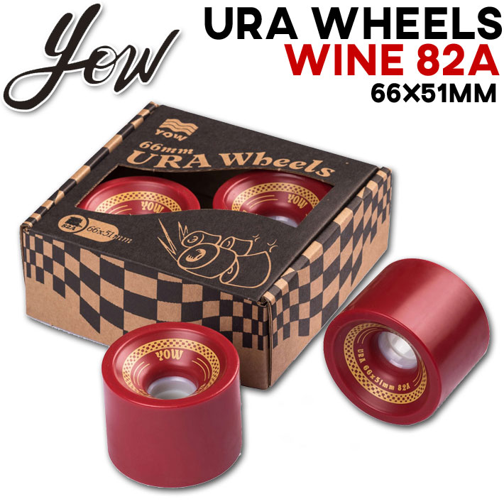 YOW SURFSKATE URA WHEEL KETCHUP 82A ヤウ サーフスケート ウィール 66mmｘ51mm ロングスケートボード スケート パーツ サーフィン スケボー