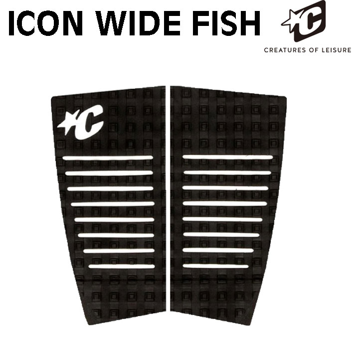2026 クリエイチャー デッキパッド CREATURES ICON WIDE FISH アイコン ワイド フィッシュ 2ピース サーフィン デッキパッチ トラクション