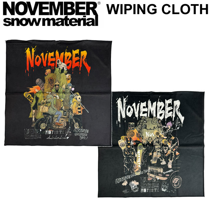 NOVEMBER ノベンバー スノーボード ワイピングクロス WIPING CLOTH ゴーグル サングラス クロス ゴーグル拭き 眼鏡拭き ハンドタオル 吸水 速乾 ノーベンバー