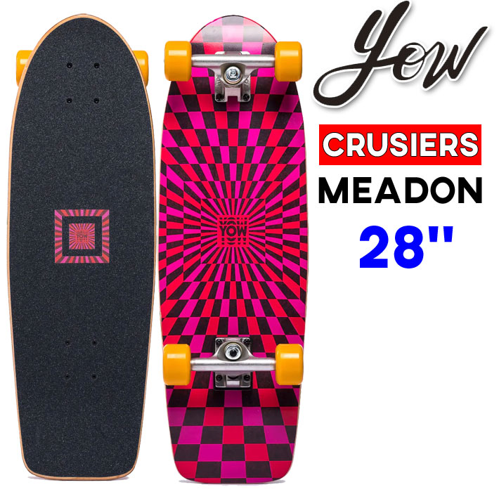 [訳アリ品]YOW サーフスケート サーフクルーザー ヤウ MEADOW PINK 28インチ メドウ [32] SURFCRUSIERS コンプリート クルーザー スケートボード 街乗り 移動 CRUISERS LEGASEE ARTISTE SERIES 日本国内正規品