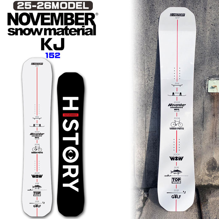 25-26 ノベンバー スノーボード NOVEMBER KJ ケージェー 152cm DOGGY シグネチャー WOW ノーベンバー 板 2025 2026 日本正規品