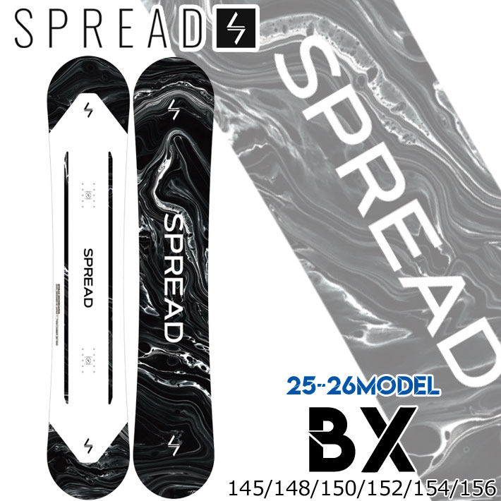 [154cm ラスト1本！] 25-26 SPREAD スノーボード グラトリ BX SNOWBOARD スプレッド ビーエックス 145cm 148cm 150cm 152cm 154cm 156cm  尾川慎二 プロデュース キャンバー 板 2025 2026 日本正規品